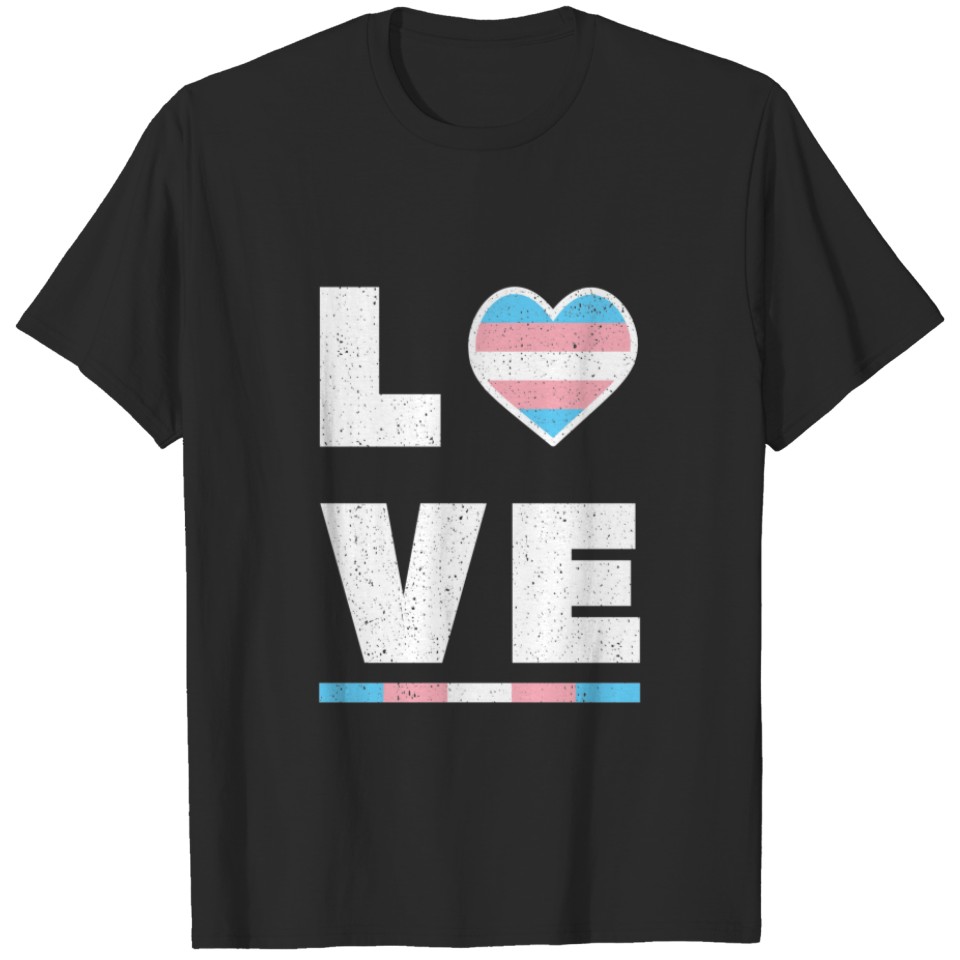 Lgbt Transgender Pride Flag Distressed Grunge Love T-Shirt