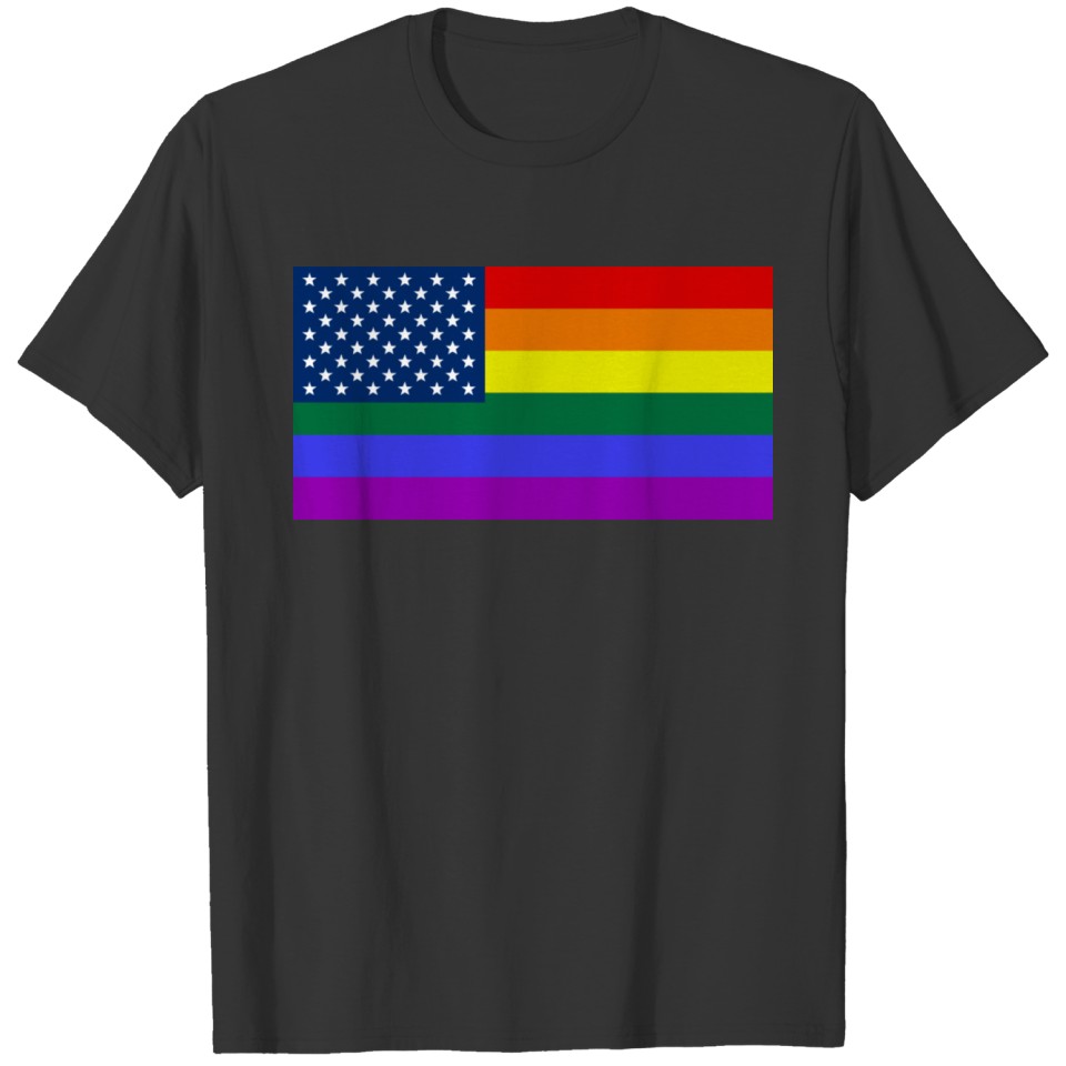 Lgbt United States Flag T Shirts