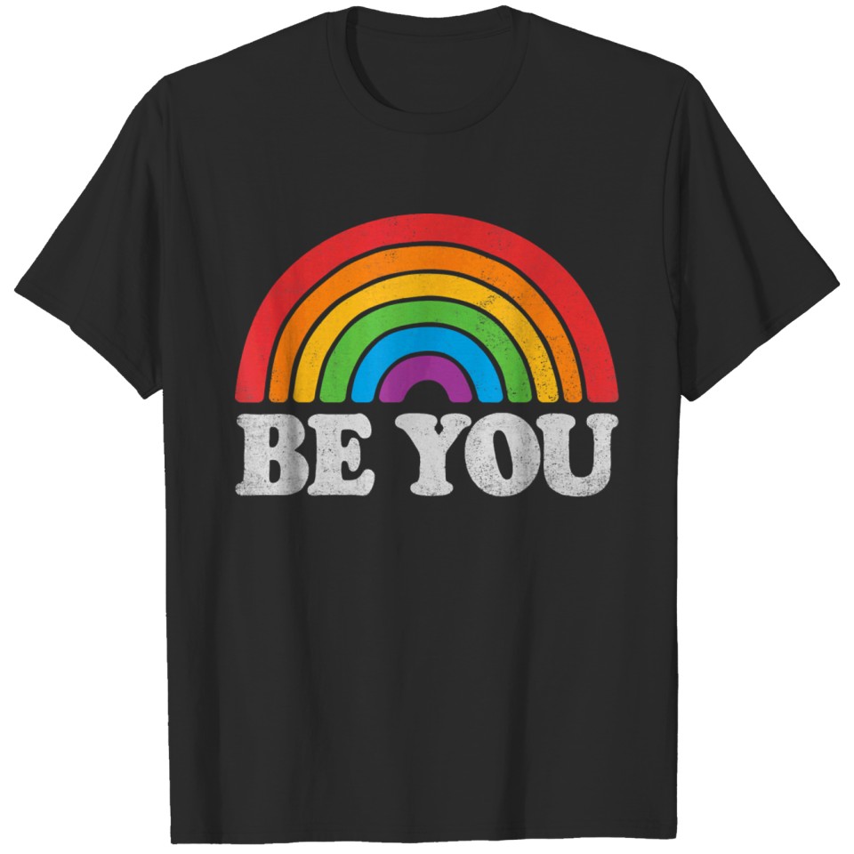 Lgbtq Be You Gay Pride Month Lgbt Rainbow Flag T-Shirt