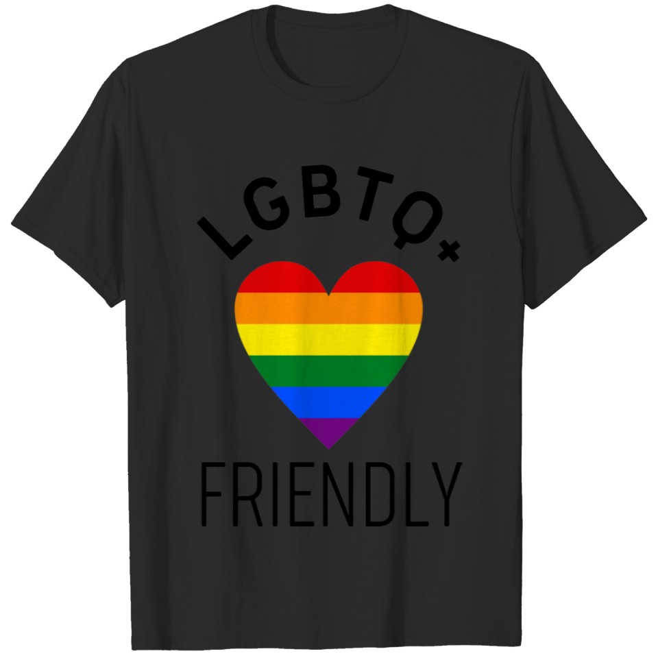 Lgbtq Friendly Pride Flag Symbol Love Gay Lgbt Rai T-Shirt