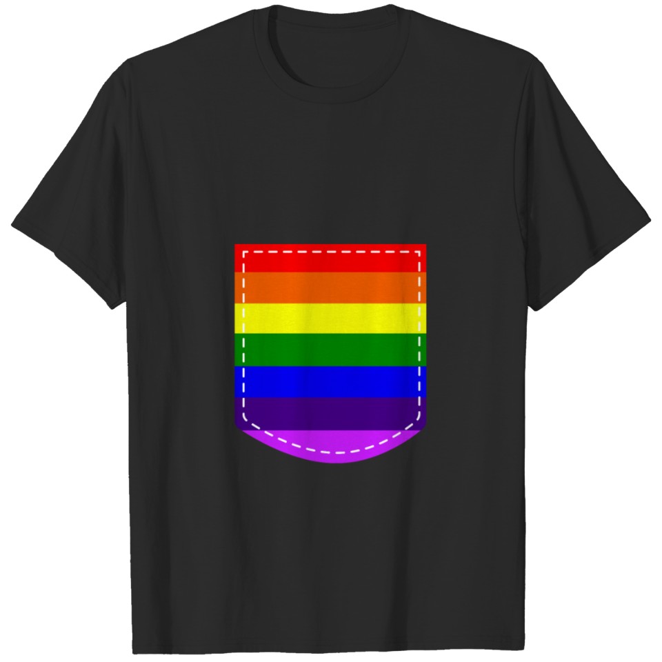 Lgbtq Pocket - Rainbow Lgbt Heart Pride Month Huma T-Shirt