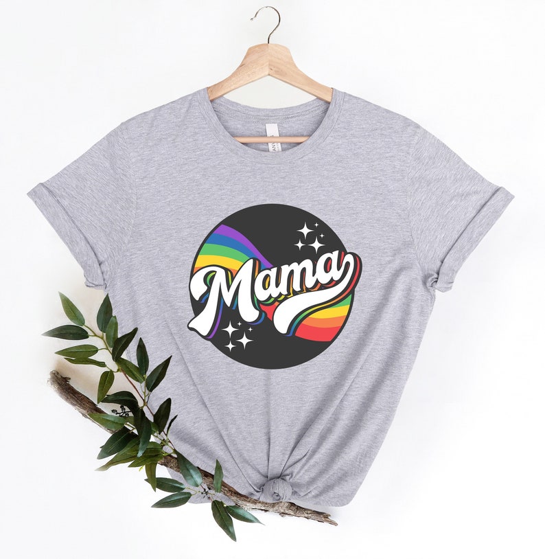 Lgbtq Rainbow Mama Shirt, Retro Mama LGBT Shirt, LGBT Shirt Gift, LGBT Shirt, Pride Gift, Pride Celebration Shirt, Shirt for Lgbtq Rights