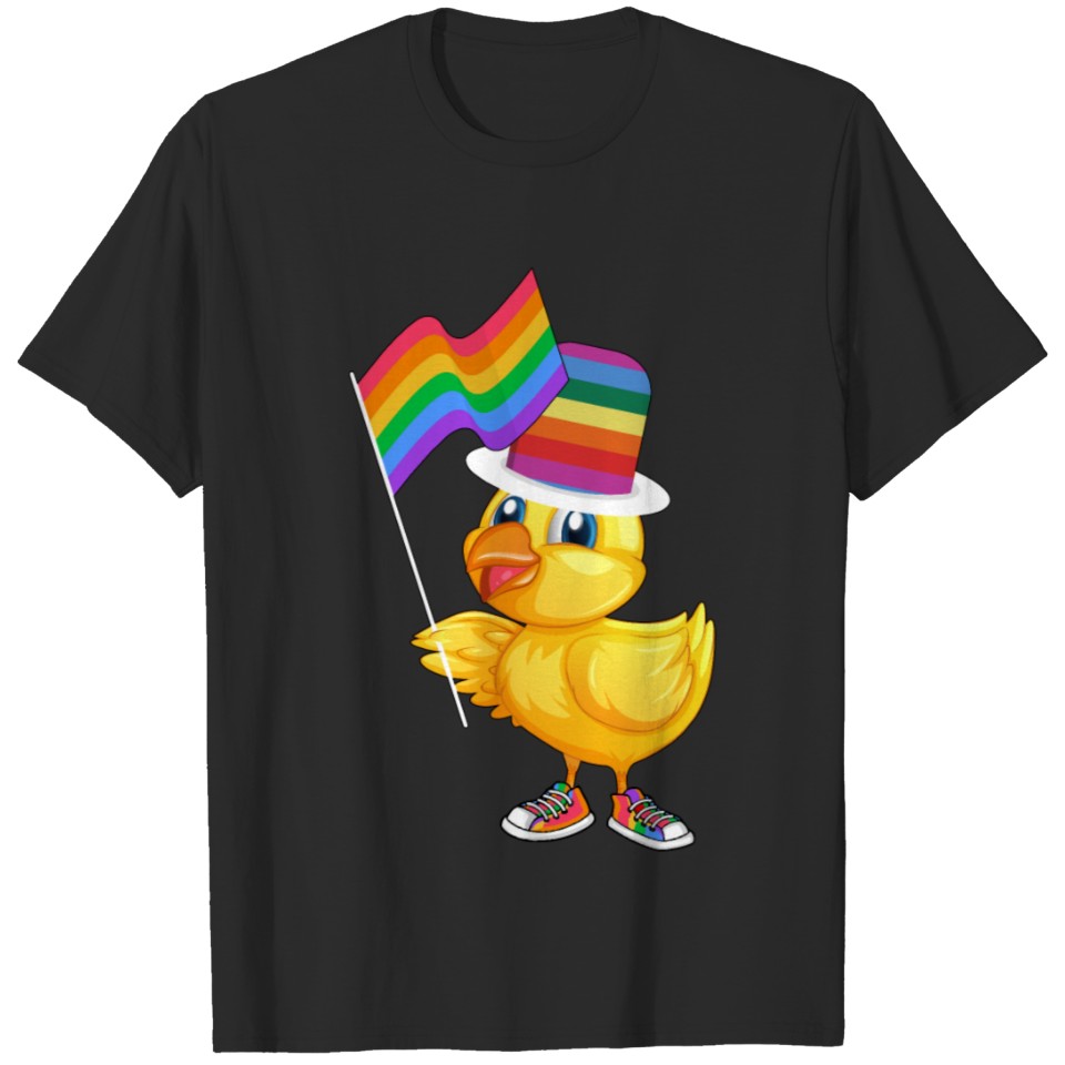 Lgbtq Rubber Duck Colorful Rainbow Lgbt Pride T-Shirt