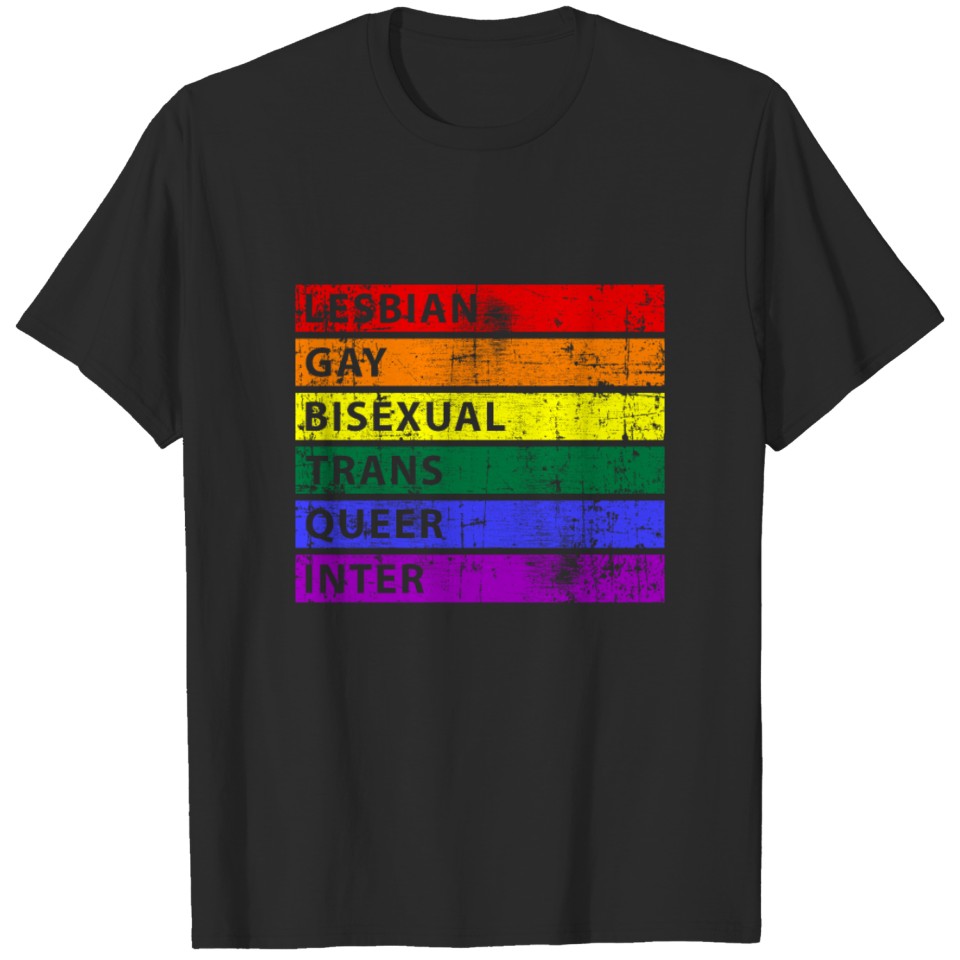 Lgbtqi Rainbow Flag Lgbt T-Shirt