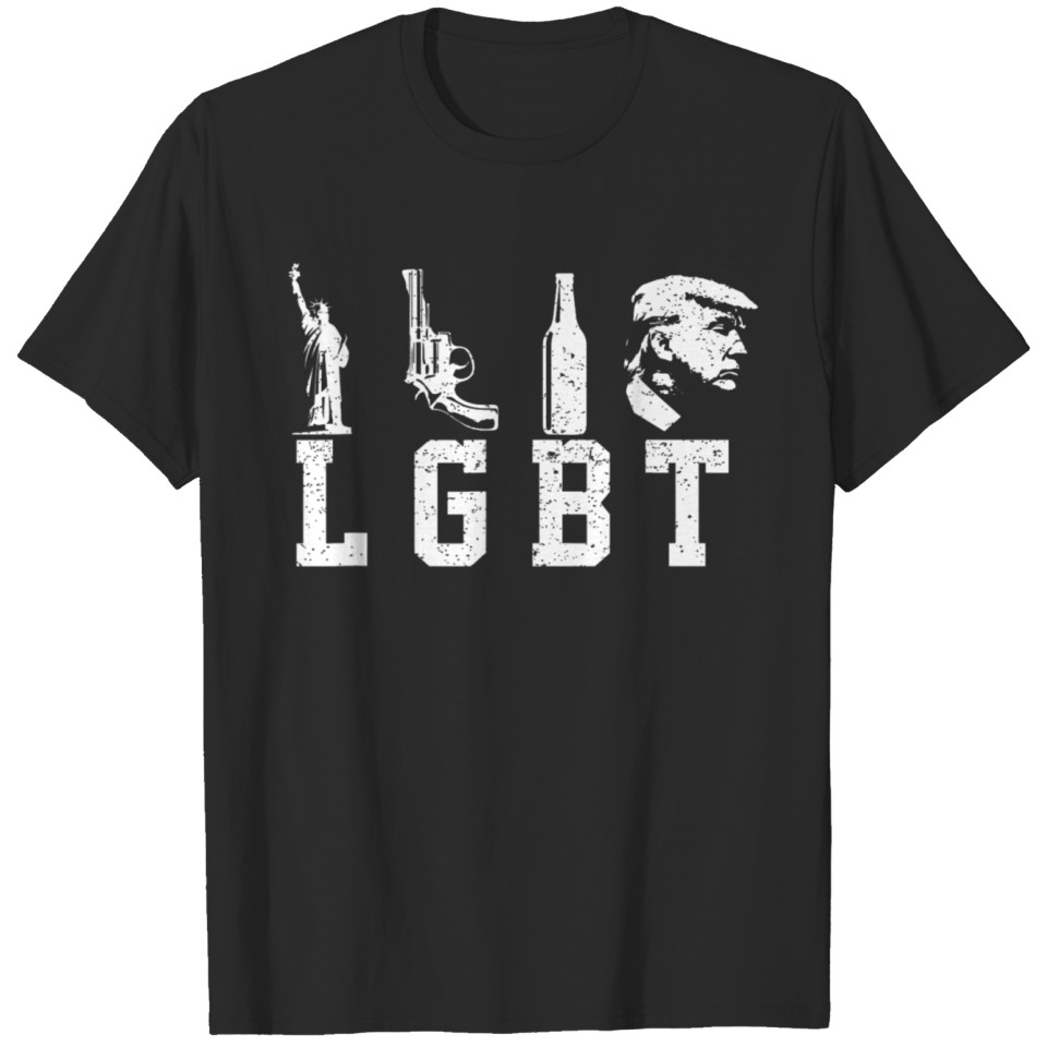 Liberty Guns Beer Lgbt Parody Funny Gift T-Shirt