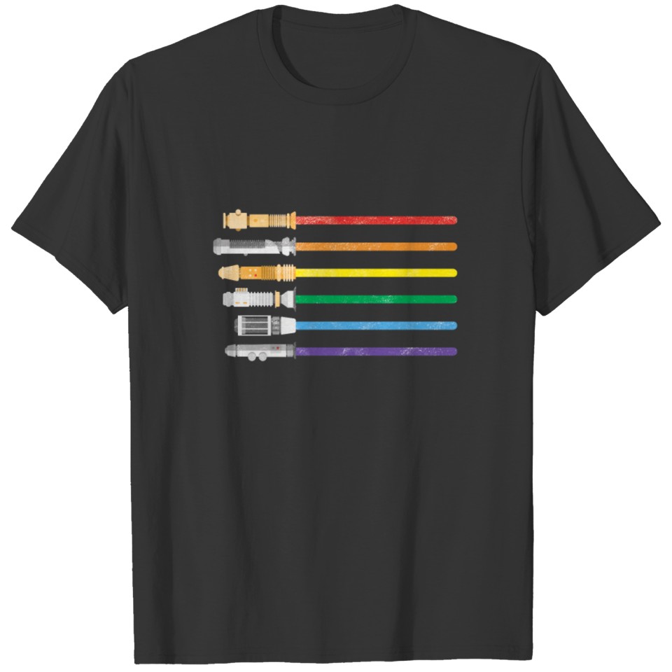 Lightsaber Rainbow Gay Pride Lesbian Lgbt T Shirts