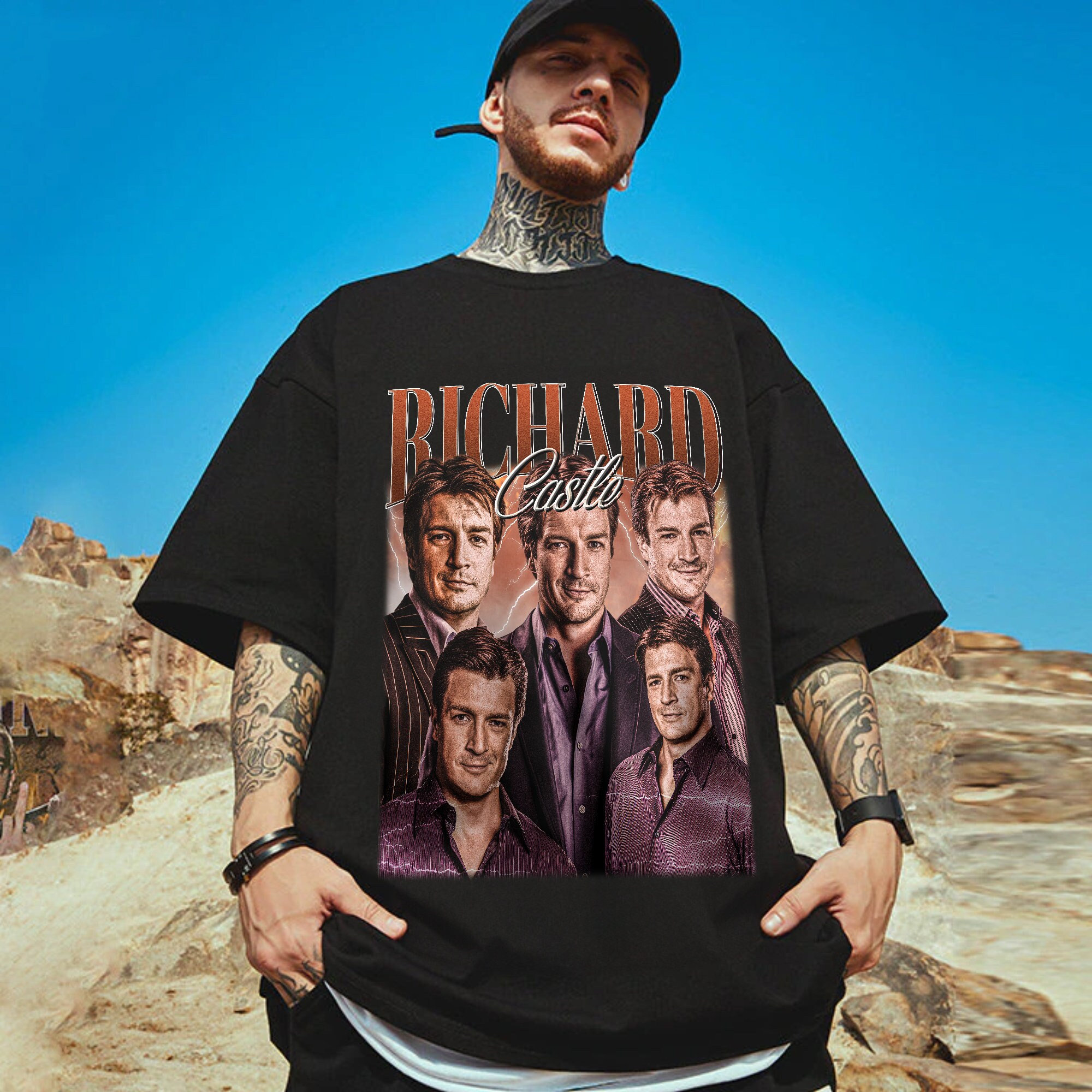 Limited Richard Castle Vintage Shirt, Fan Shirt, Classic Style Shirt
