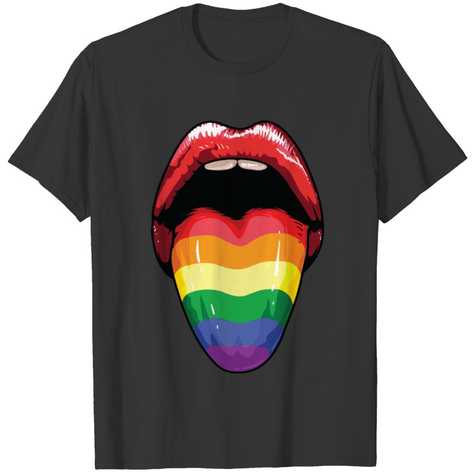 Lips Logue Lgbt Color T Shirts