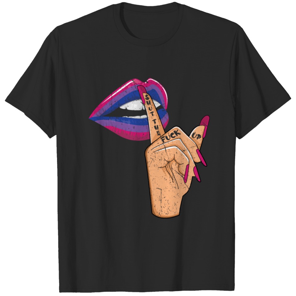 Lips Rainbow Bisexual Gay Pride Lgbt Pride Month T-Shirt