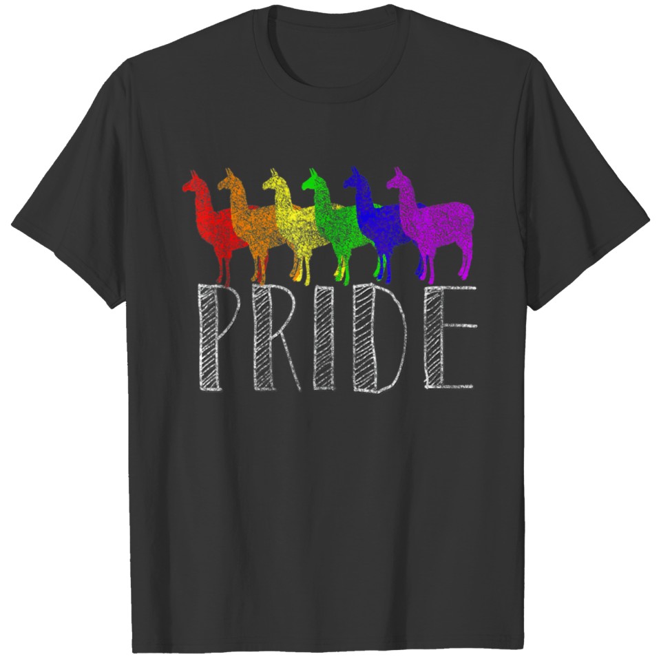 Llama Gay Pride Week Lgbt Rainbow Ally Vintage T Shirts