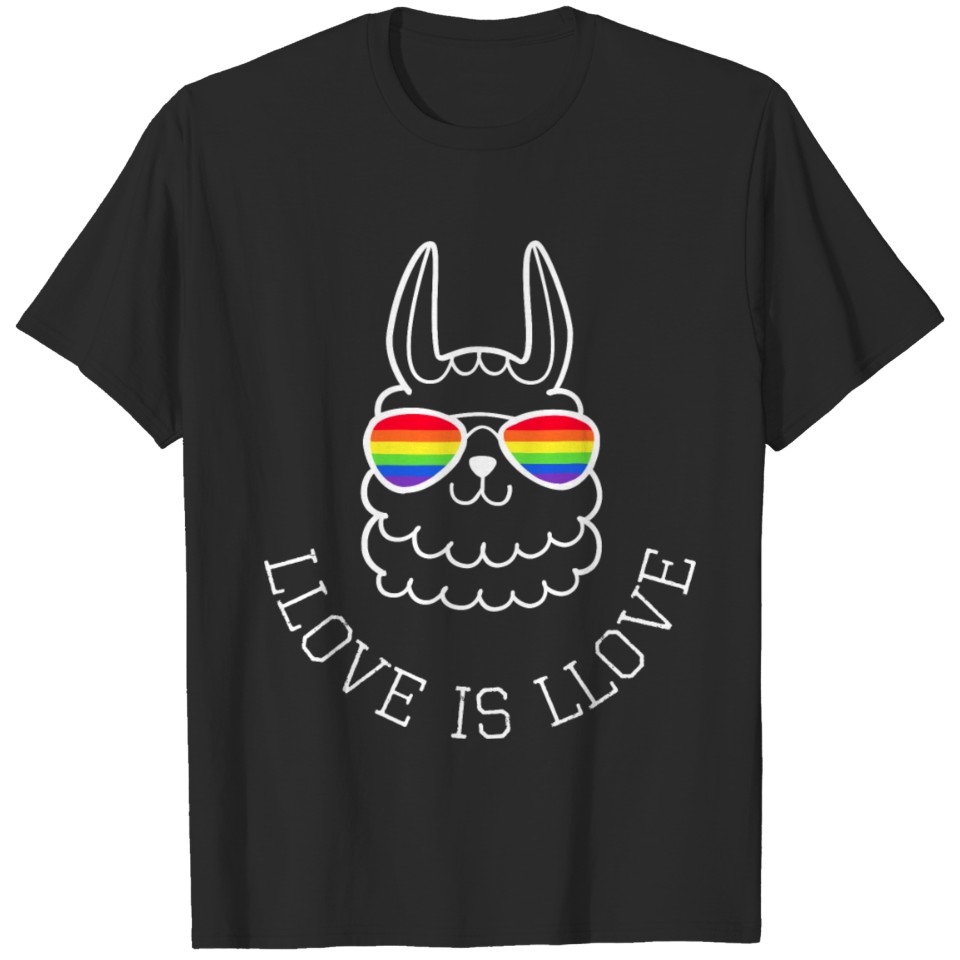 Llama Llove Is Love Lgbt Gay Pride Gift Idea T-Shirt