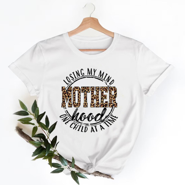 Losing My Mind Mother Hood One Child At A Time T-Shirt, Mom Shirt, Mama T- Shirt, Premium Shirt
