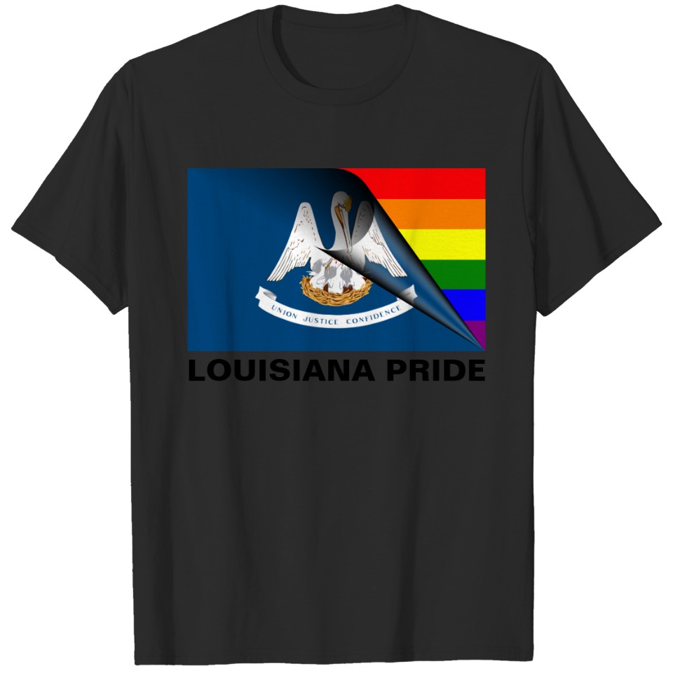 Louisiana Pride Lgbt Rainbow Flag T-Shirt