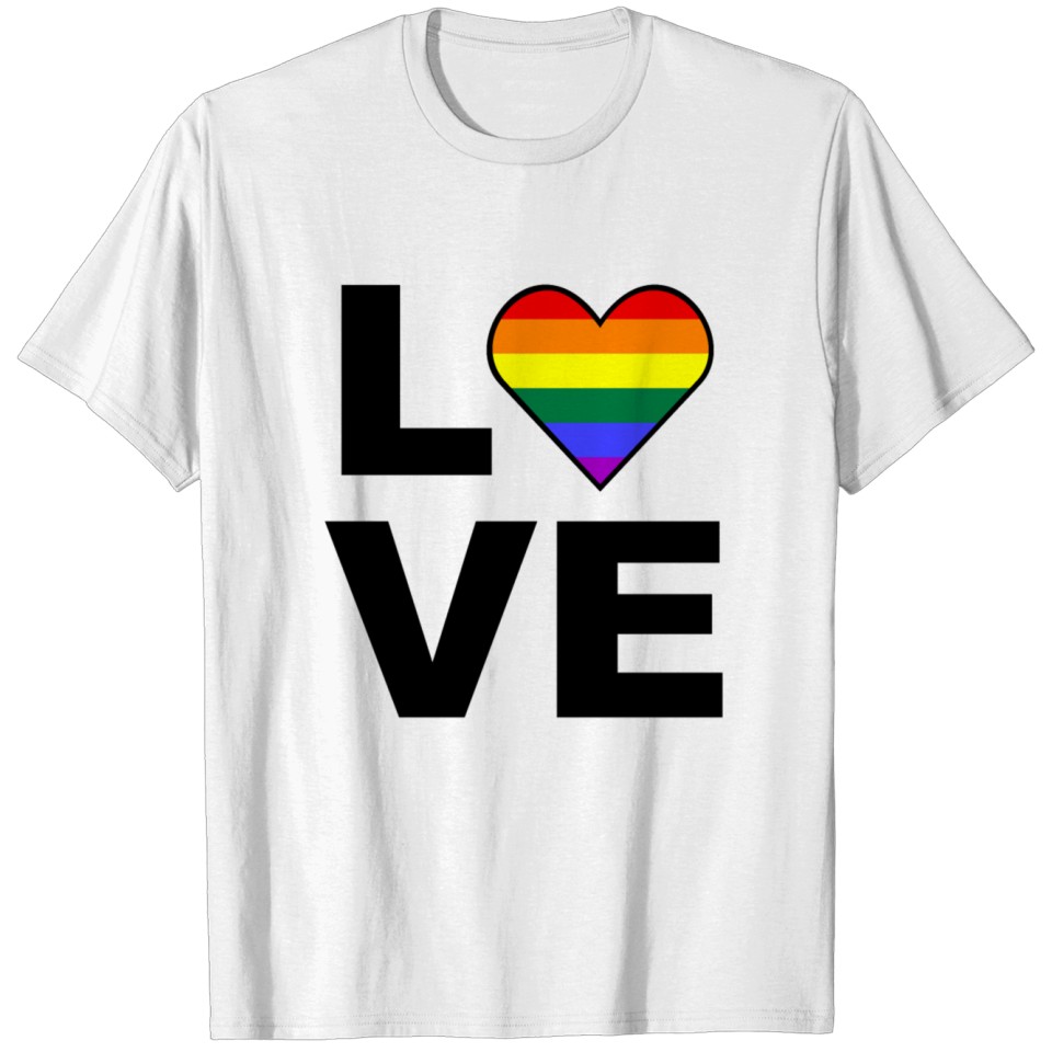Love - Gay - Lesbian - Rainbow - Lgbt - Csd Heart T-Shirt