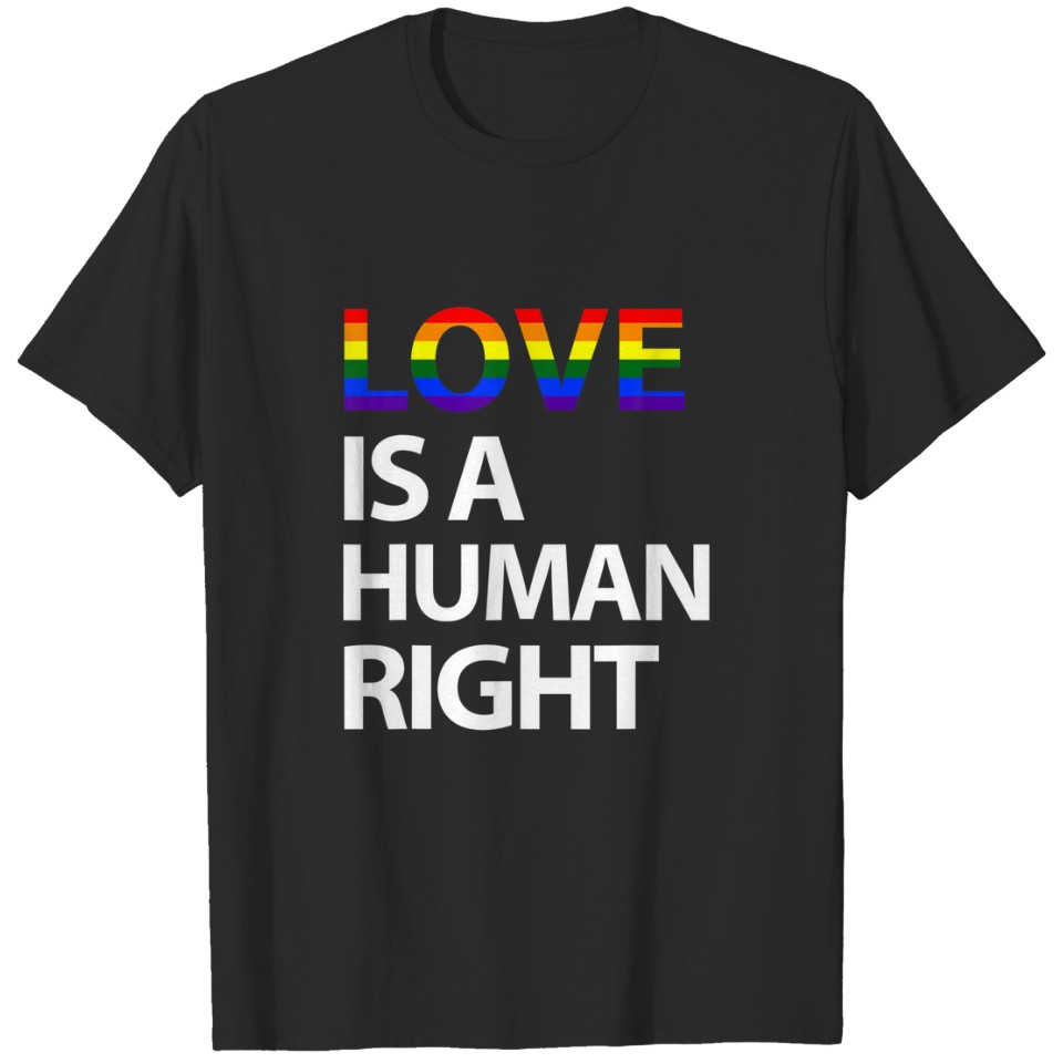 Love Is A Human Right Lgbt Gay Pride March Gift T T-Shirt