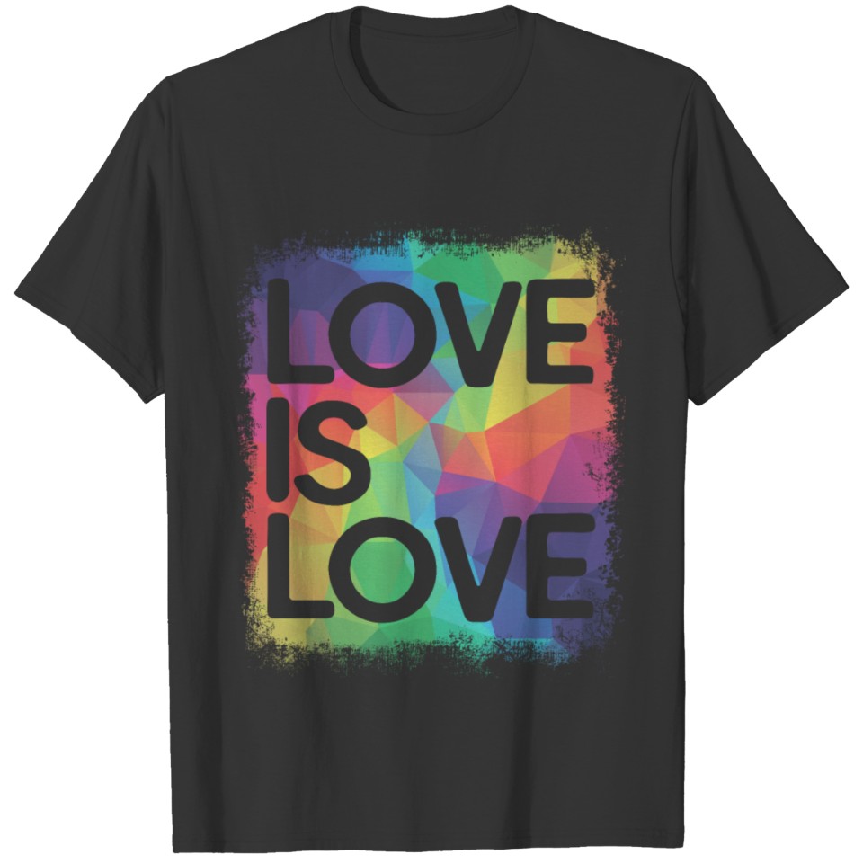Love Is Love Geometric Lgbt Gay Pride T Shirts