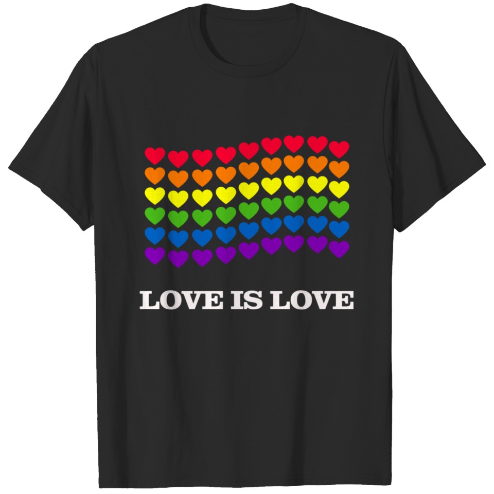 Love Is Love Heart Lgbt Gift T-Shirt