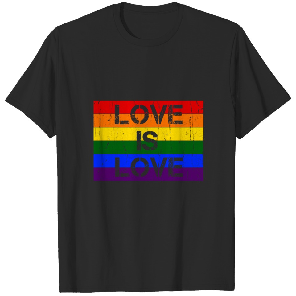 Love Is Love Lgbt Flag T-Shirt