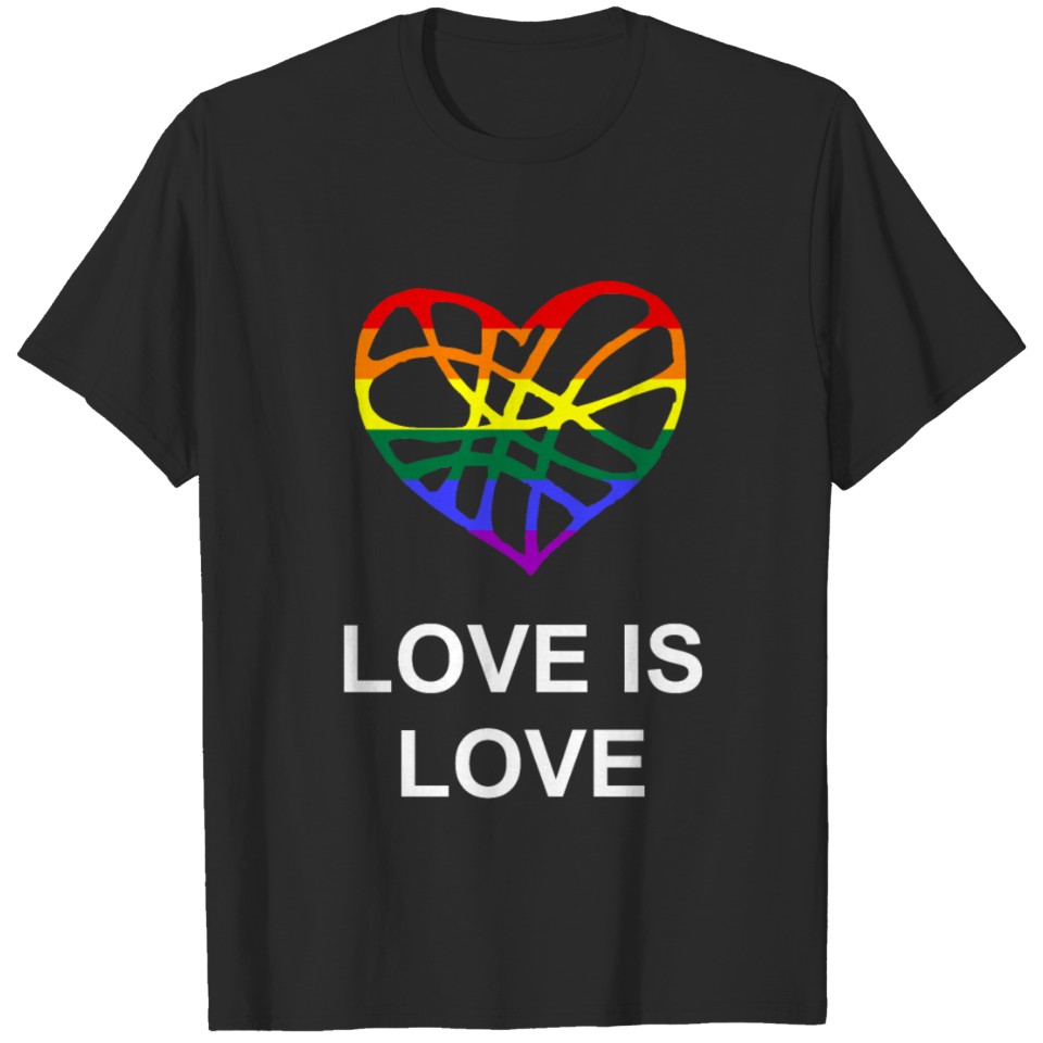 Love Is Love Lgbt Gay Pride Gift Rainbow Flag T-Shirt