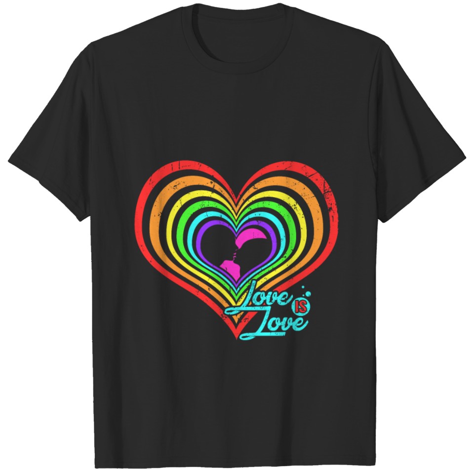 Love Is Love Lgbt Vintage Pride Homosexuality T-Shirt