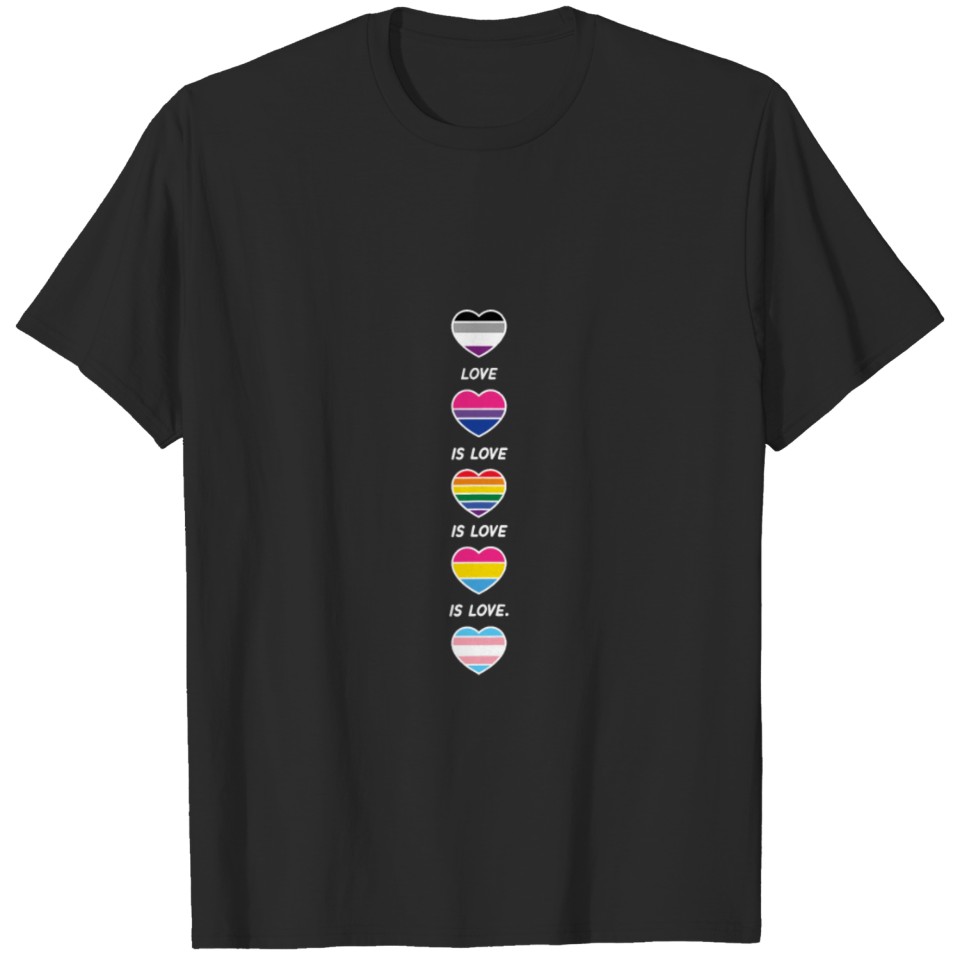 Love Is Love Pride Shirt Lgbt Asexual Bi Pansexual T-Shirt