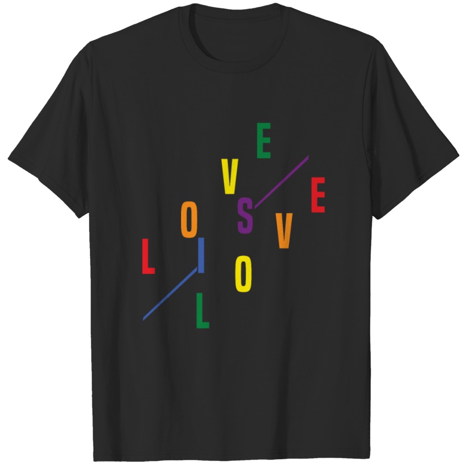 Love Is Pride Rainbow Gay Pride Lgbt Pride T-Shirt