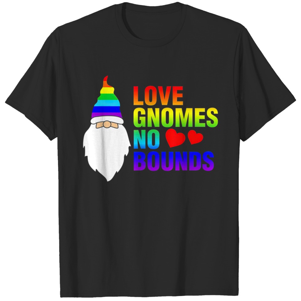 Love Knows No Bounds Gnomes Lgbt Gay Pride Mm T T-Shirt
