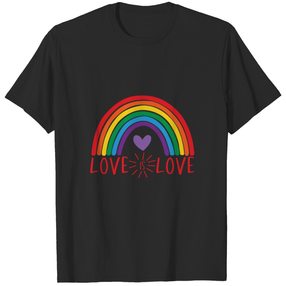 Love Lgbtq Lgbt Pride Hearts Day Valentines Day T-Shirt