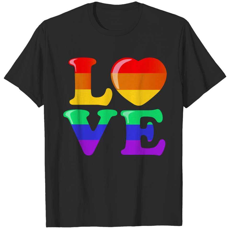 Love Lgbtq - Lgbt Rainbow Pride Love T-Shirt