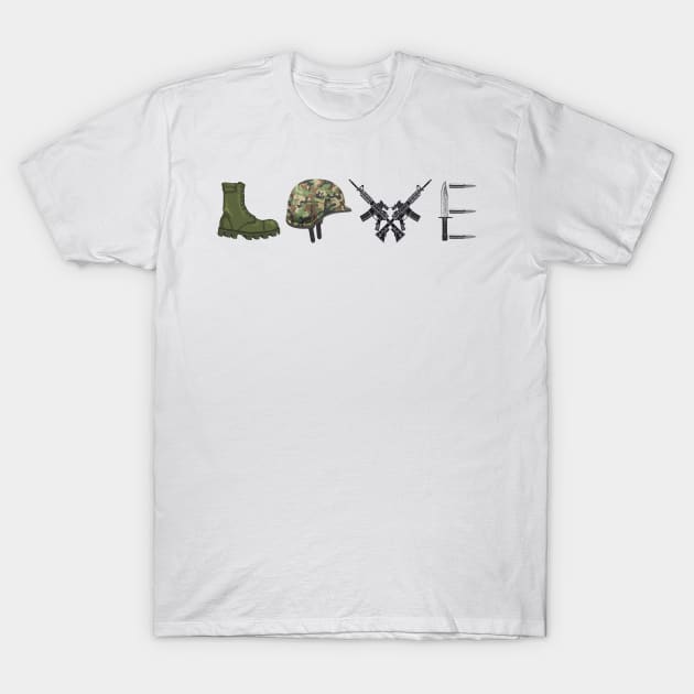 Love Military Veteran Patriotic American 4Th Of July T-Shirt July 4Th Premium Shirt