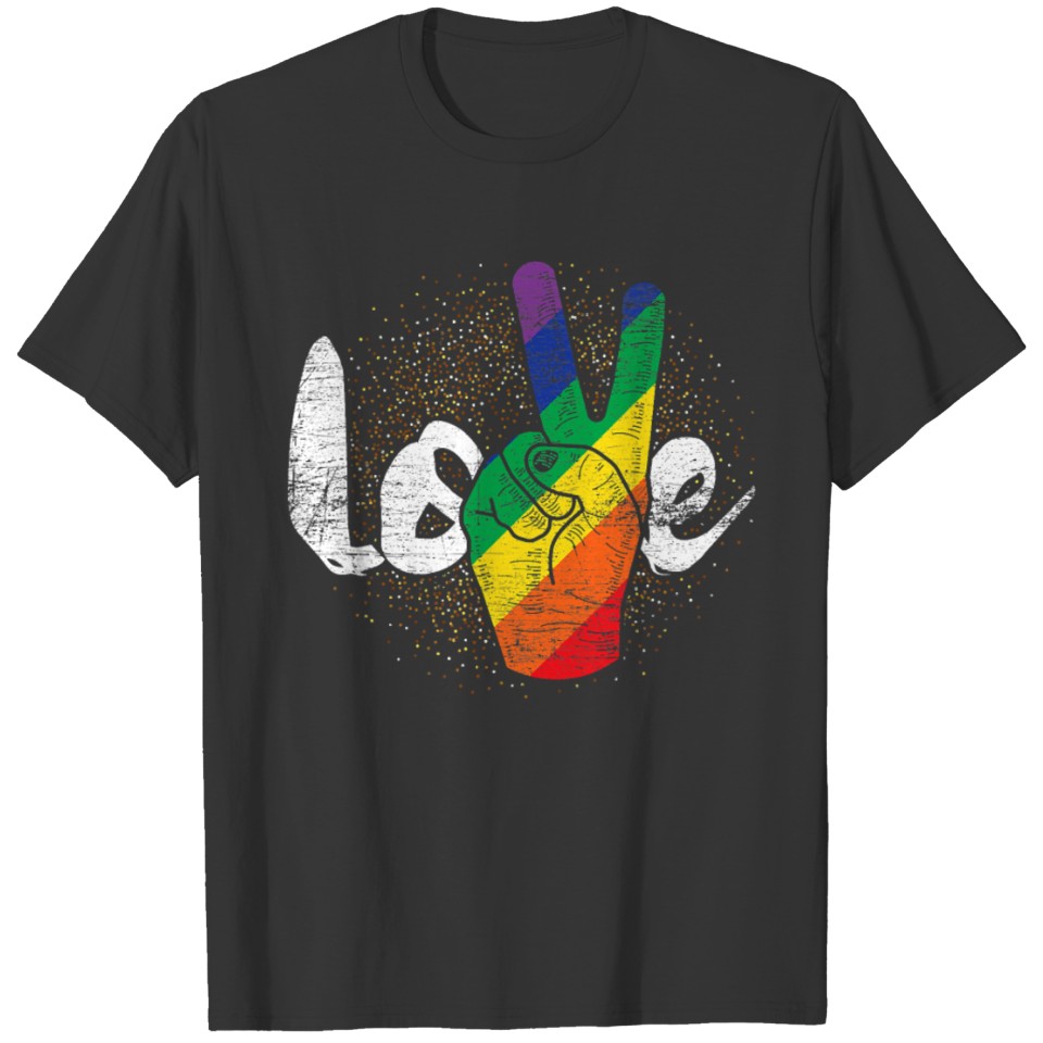 Love Peace Sign Lgbt T Shirts