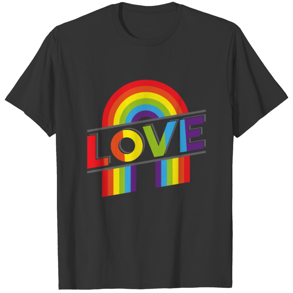 Love Rainbow Lgbt T Shirts