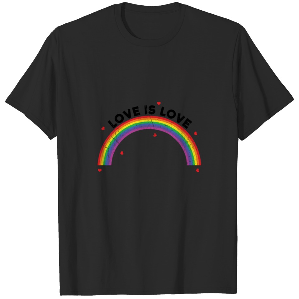 Love Rainbow Lgbtq Lgbt Pride Day Valentines Day T-Shirt