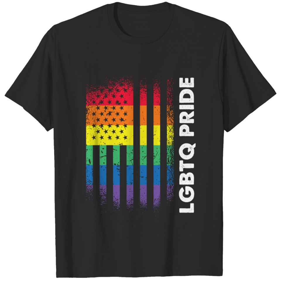 Love Usa America Flag Lgbtq Gay Pride Lgbt Pride T-Shirt