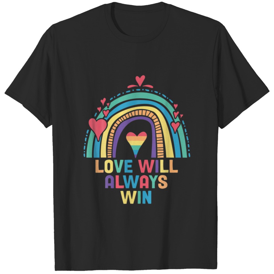 Love Will Always Win Pride Rainbow Kid Child Lgbt T-Shirt