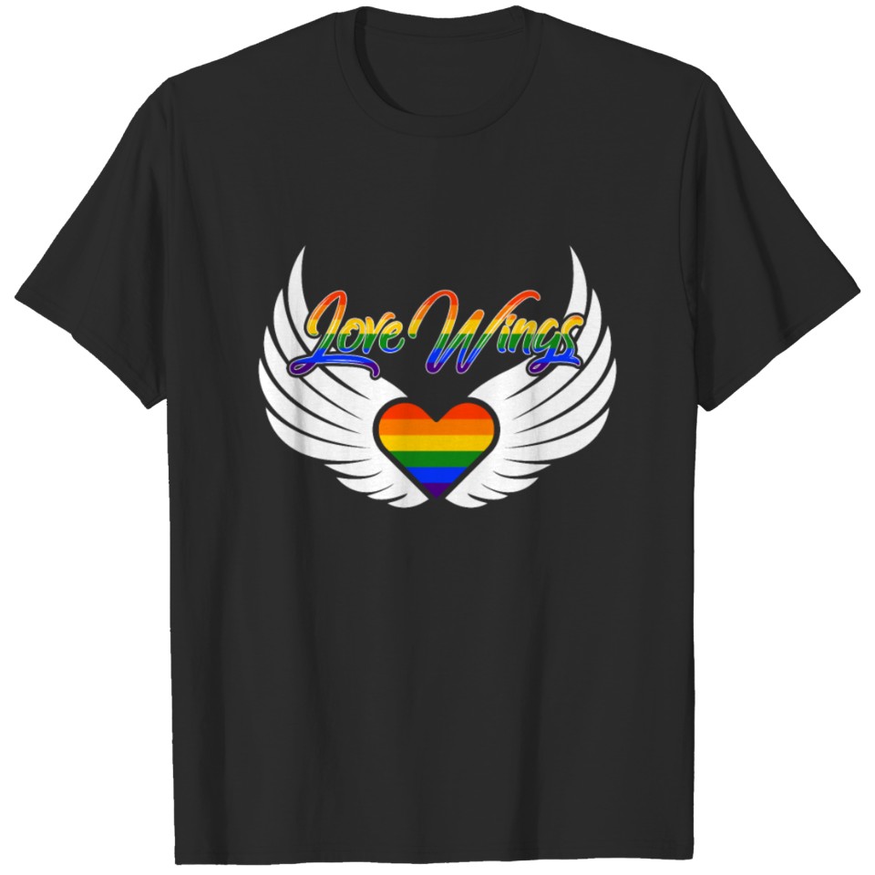 Love Wings Lgbt Gay Pride Heart Csd Queer T-Shirt