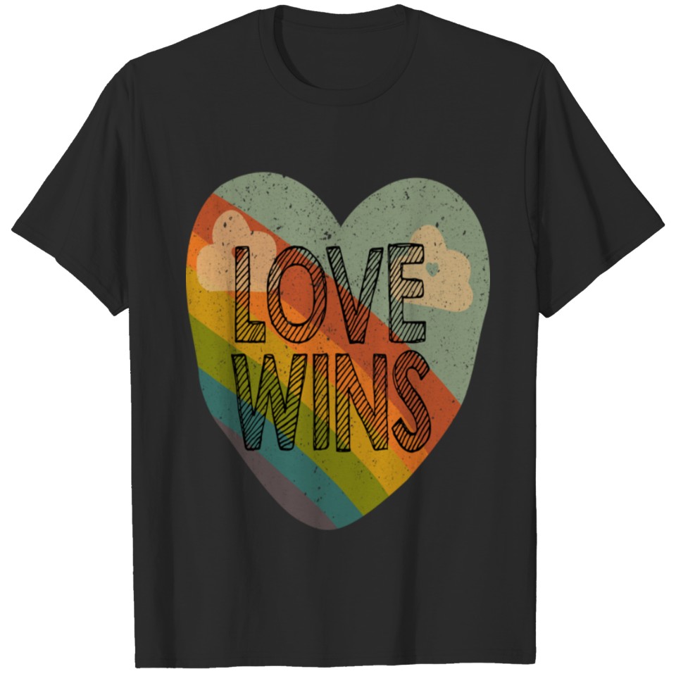 Love Wins Colorful Lgbt T Shirt T-Shirt