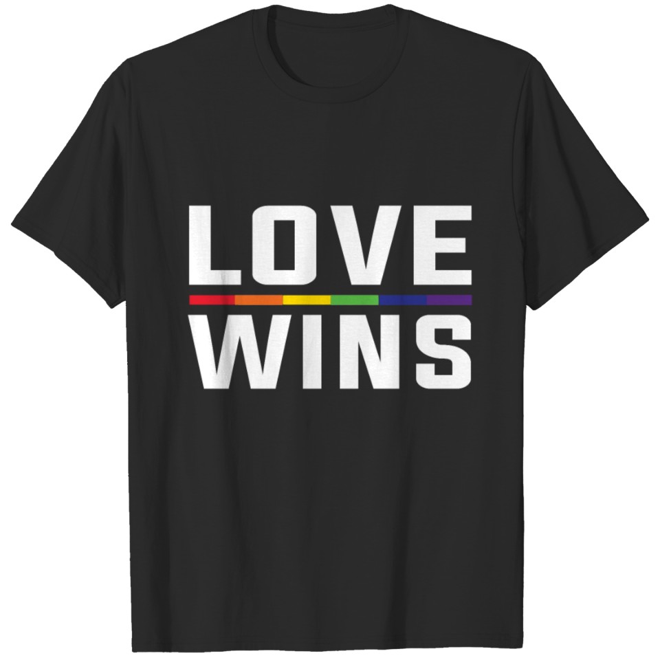 Love Wins Gay Pride Lgbt Rainbow Pride T Shirt T-Shirt