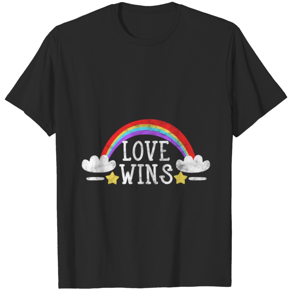 Love Wins Lesbian Gay Rainbow Lgbt Pride Gift T-Shirt