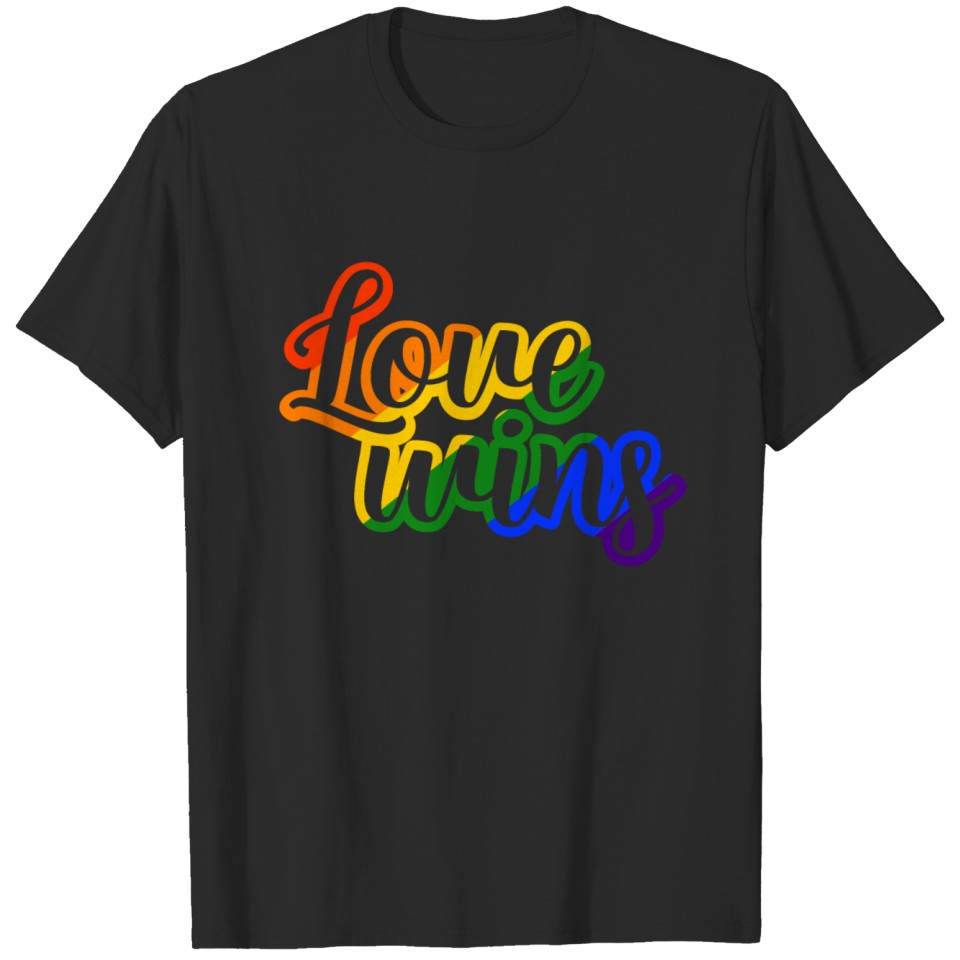 Love Wins Lgbt Gay Pride Csd Rainbow Coming Out T-Shirt