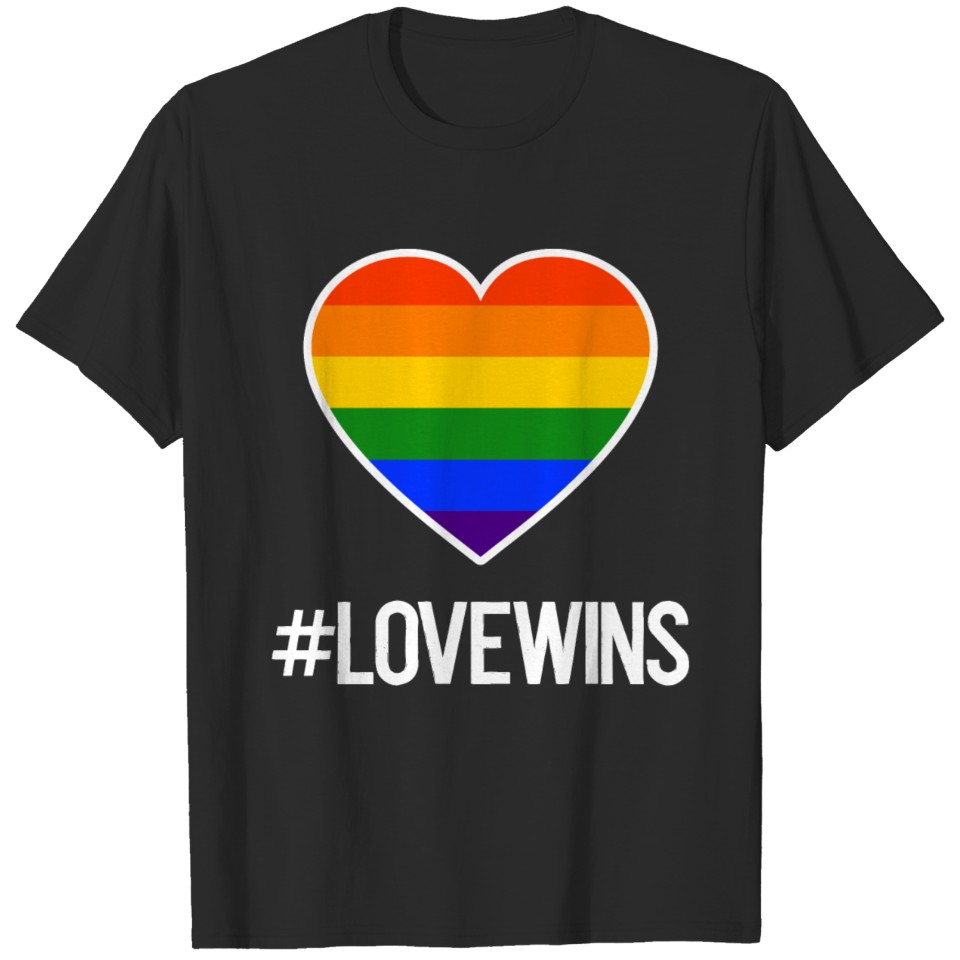 Love Wins Lgbt Gay Pride Csd Rainbow Flag T-Shirt