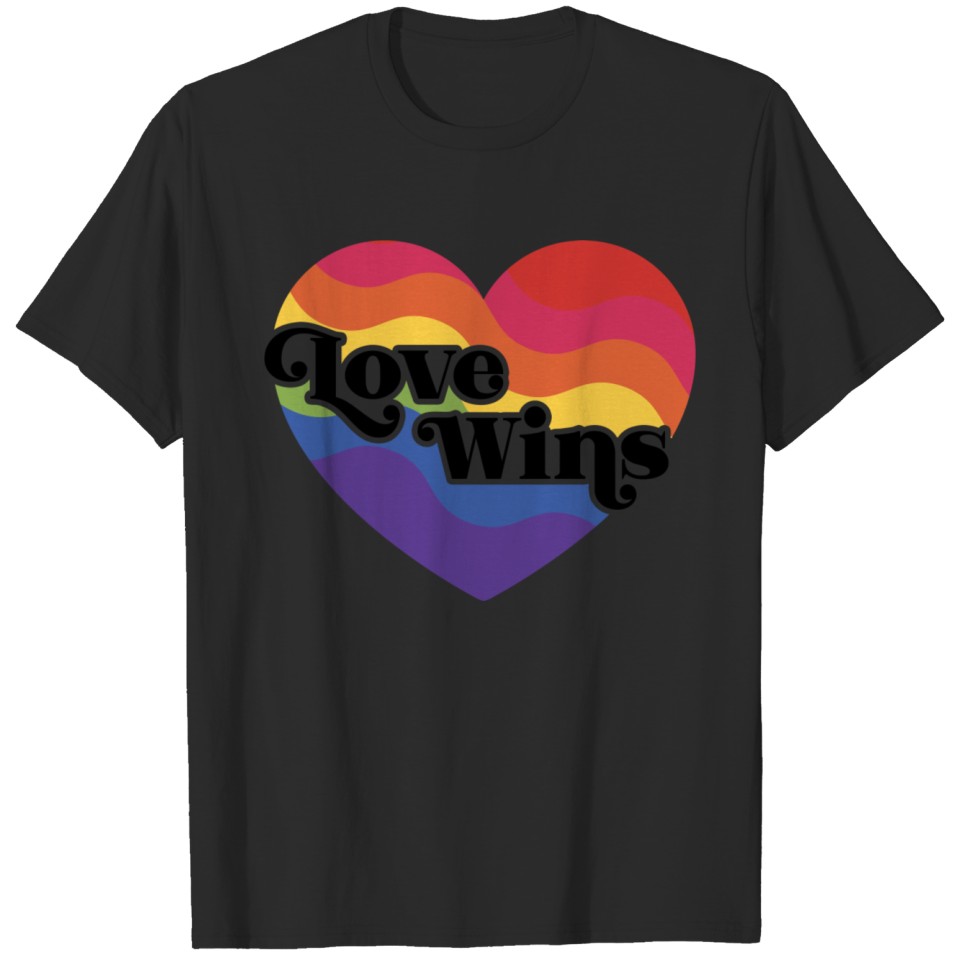Love Wins Lgbt Gay Pride Rainbow T-Shirt T-Shirt