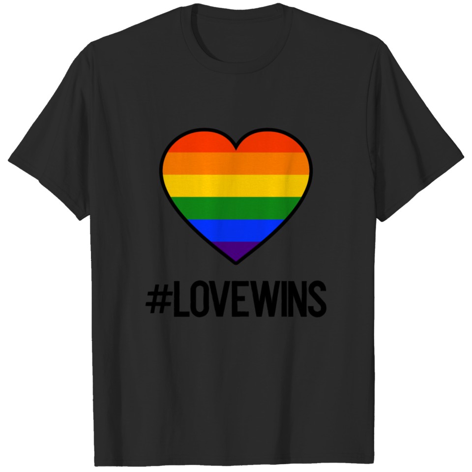 Love Wins Lgbt Heart Rainbow Csd Gay Pride T-Shirt