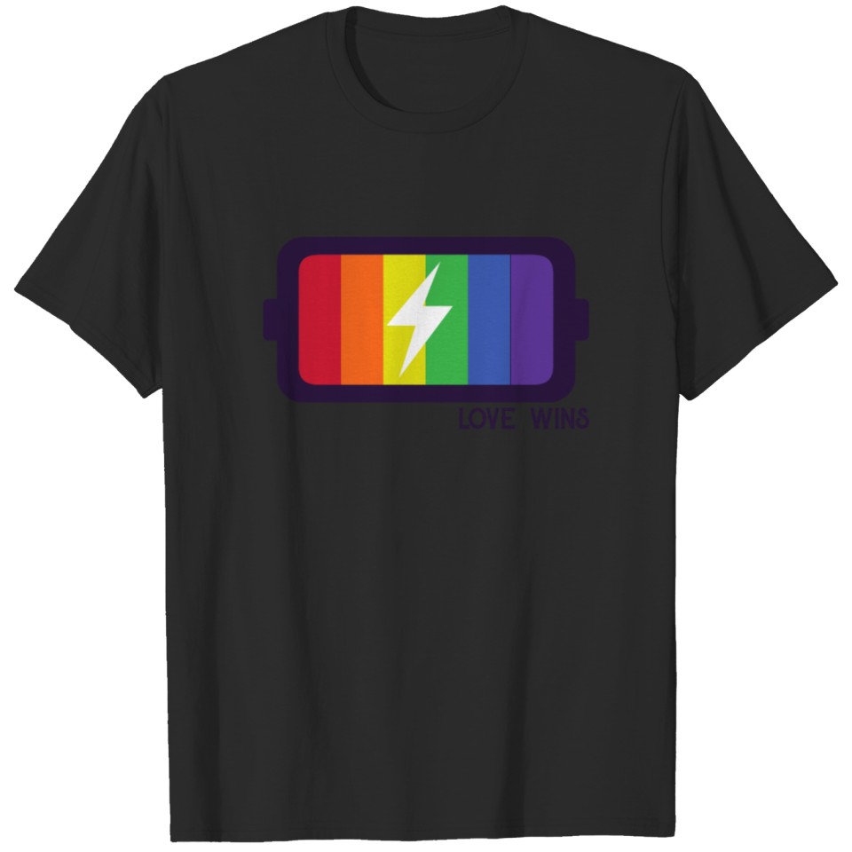 Love Wins Lgbt Shirt Pride Flag Gift Gay Lesbian T-Shirt