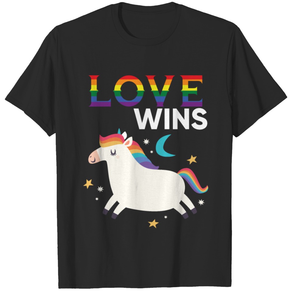 Love Wins Lgbt Stars Cute Pony T-Shirt