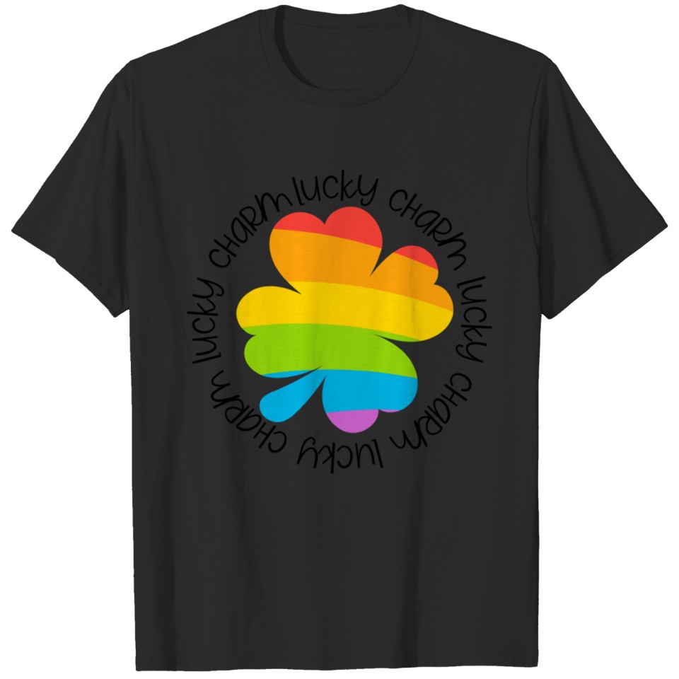 Lucky Charm Rainbow Clover Lgbt Pride, Gay Pride T-Shirt