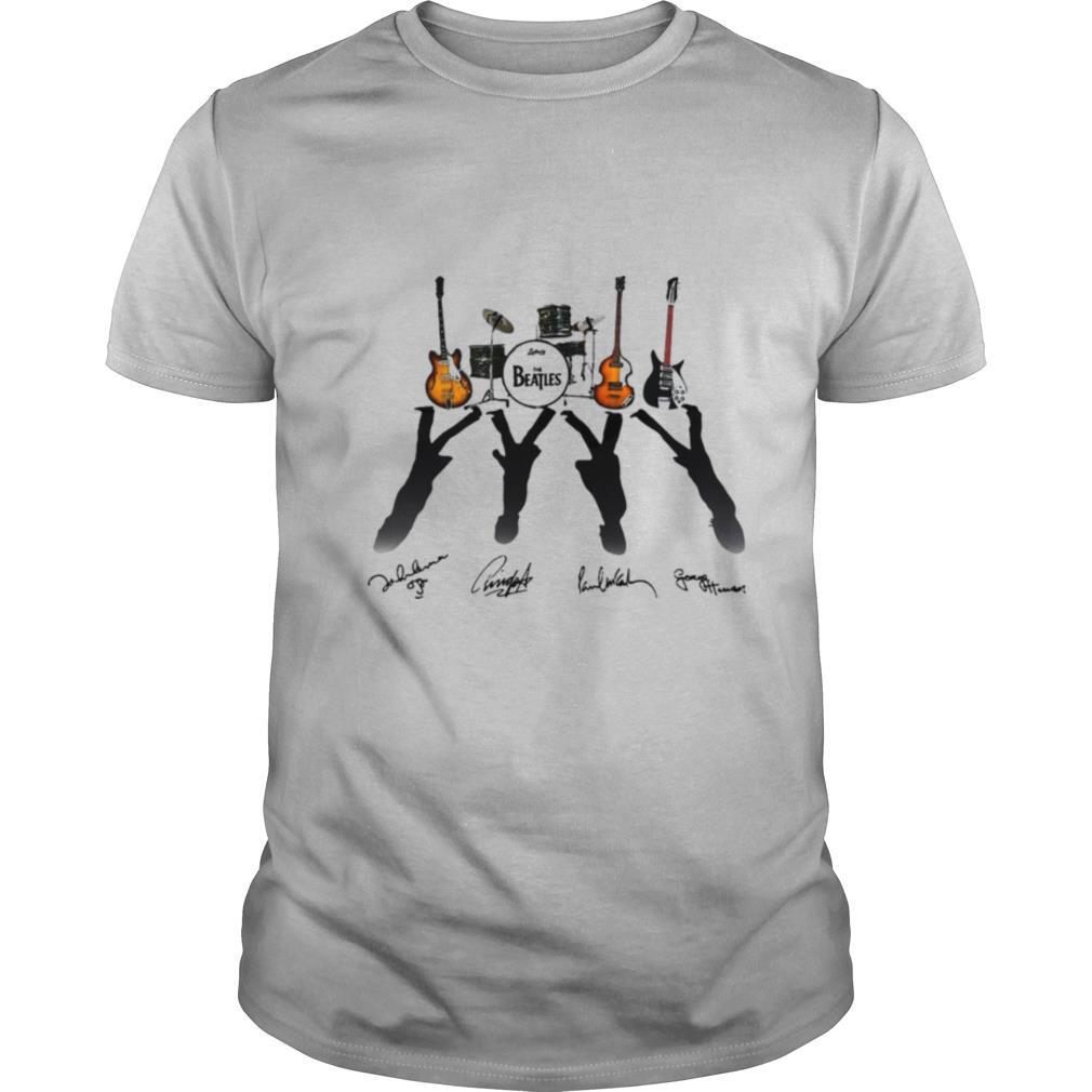 Ludwig The Beatles Band Guitars And Drum Signatures Shirt