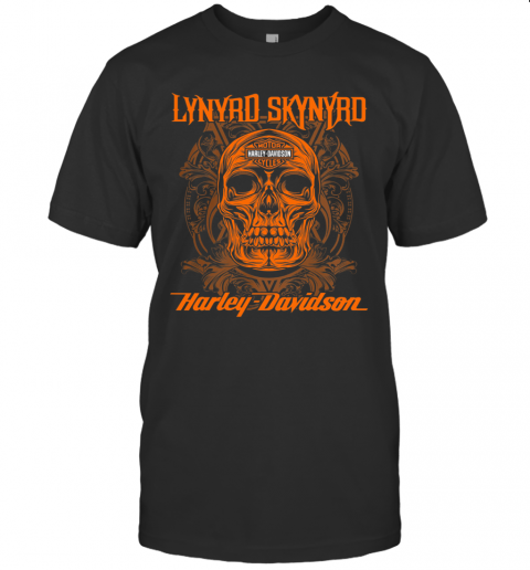 Lynyrd Skynyrd Band Skull Motor Harley Davidson T-Shirt, Premium Shirt