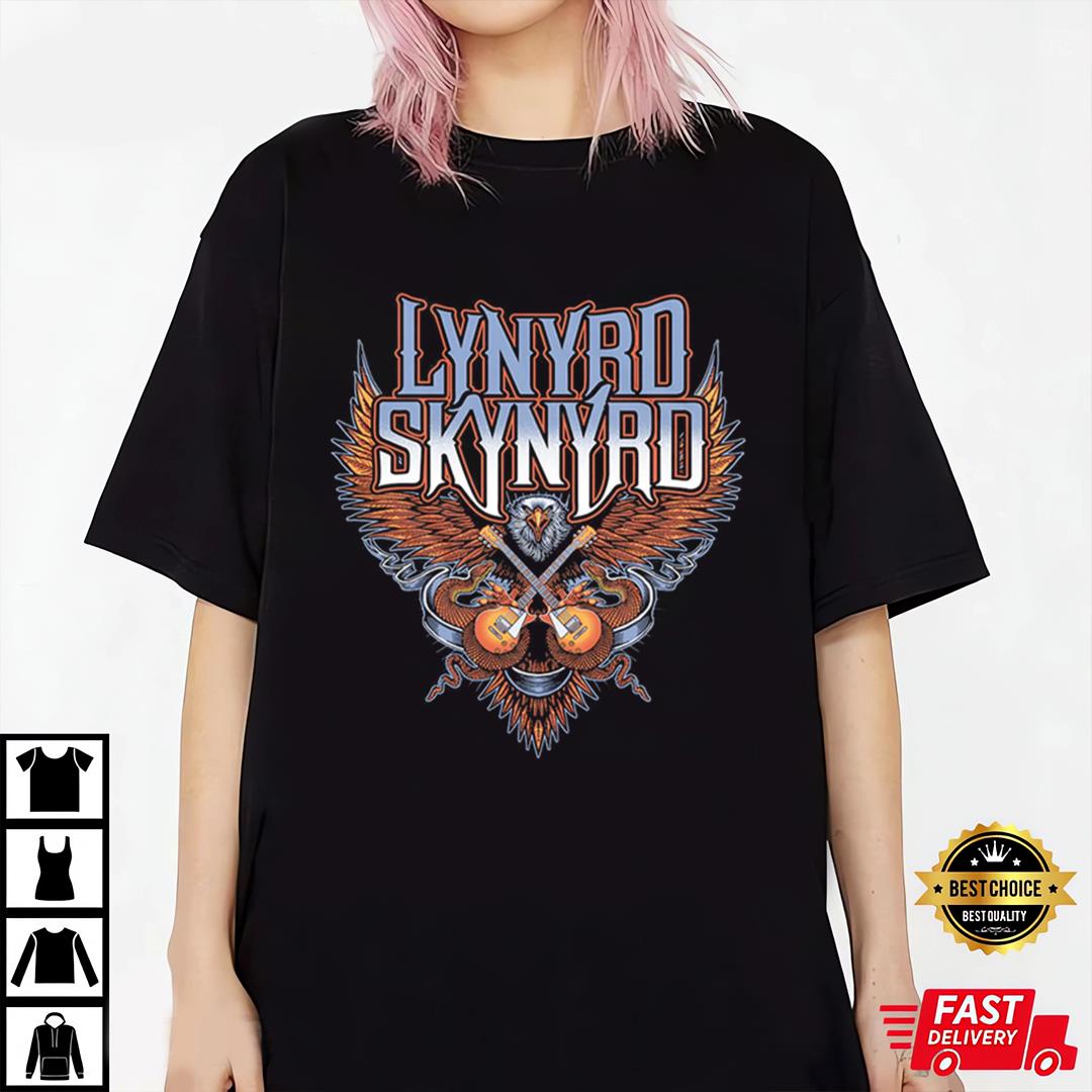 Lynyrd Skynyrd Crossed Guitars T-Shirt, Premium Shirt