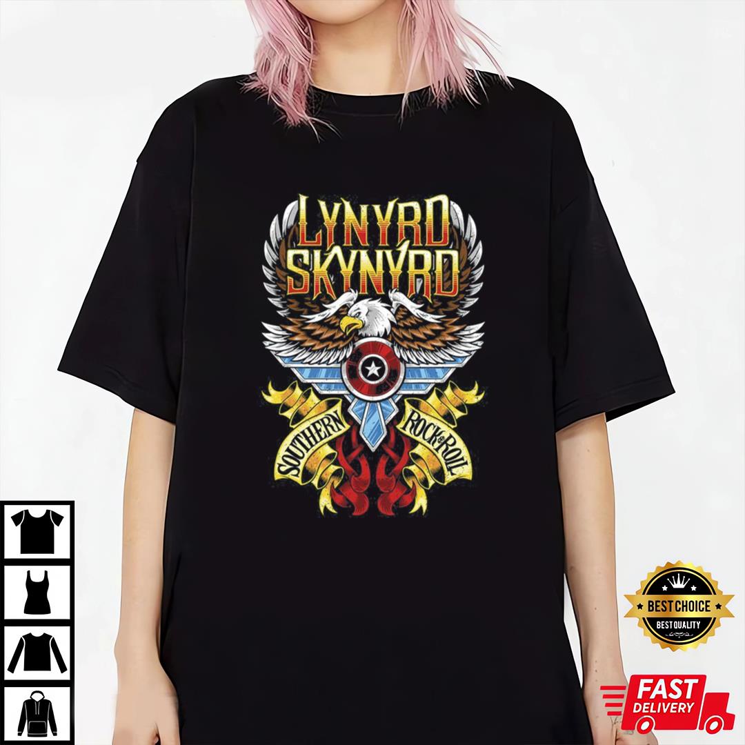 Lynyrd Skynyrd Southern Rock N Roll Black T-Shirt, Premium Shirt